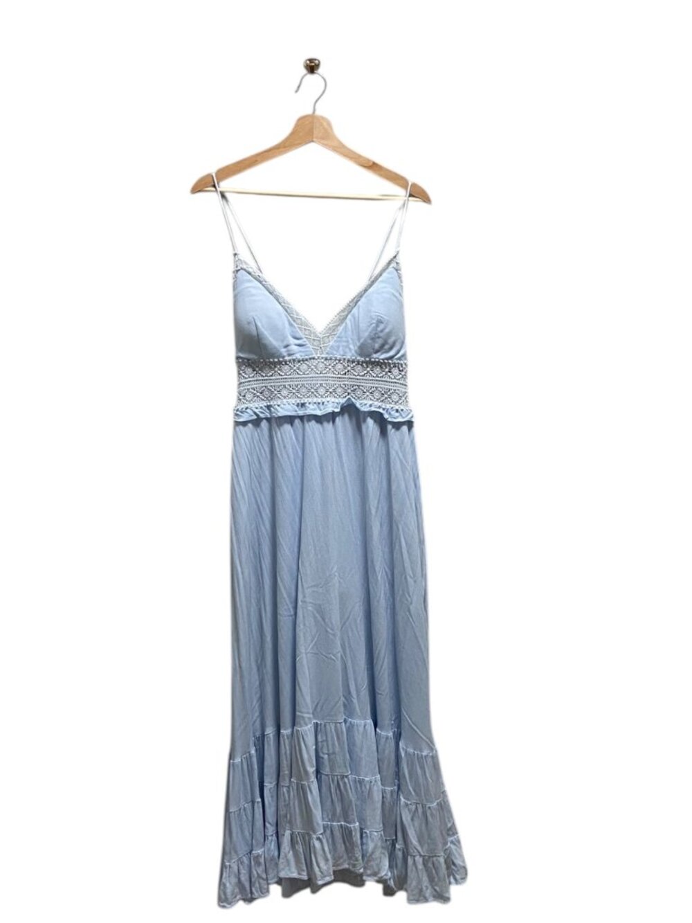 Selfie Leslie Desert Rose Maxi Dress Ice Blue Size XL Cottagecore Spring Boho - Picture 2 of 16